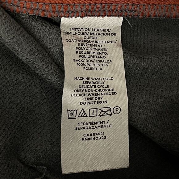 LOFT 2021 Button Tab Faux Leather Slim High Waist Pants Women's Size 10 - Picture 6 of 9